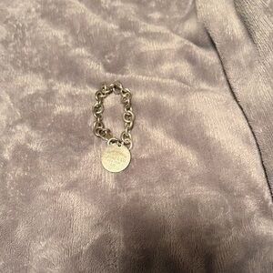 Tiffany & Co. Silver Round Tag Link Bracelet